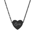 Love Heart Engraved Necklace | Heart Necklace