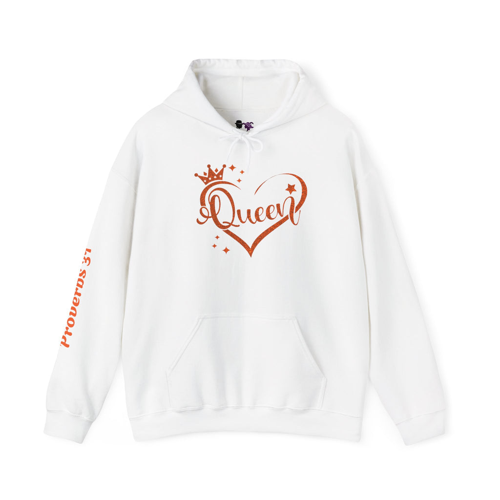 Queen Themed Unisex Heavy Blend Hoodie, Inspirational Sweatshirt, Unique Gift for Her, Cozy Lounge Wear, Perfect for Celebrations, [...]