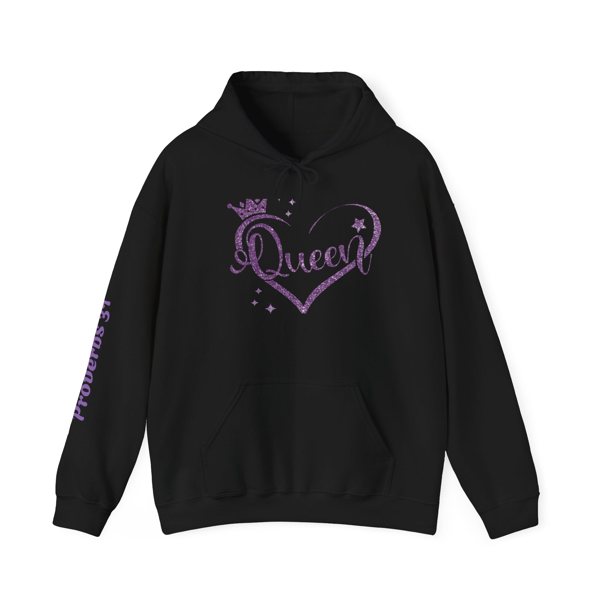 Queen Themed Unisex Heavy Blend Hoodie, Inspirational Sweatshirt, Unique Gift for Her, Cozy Lounge Wear, Perfect for Celebrations, [...]