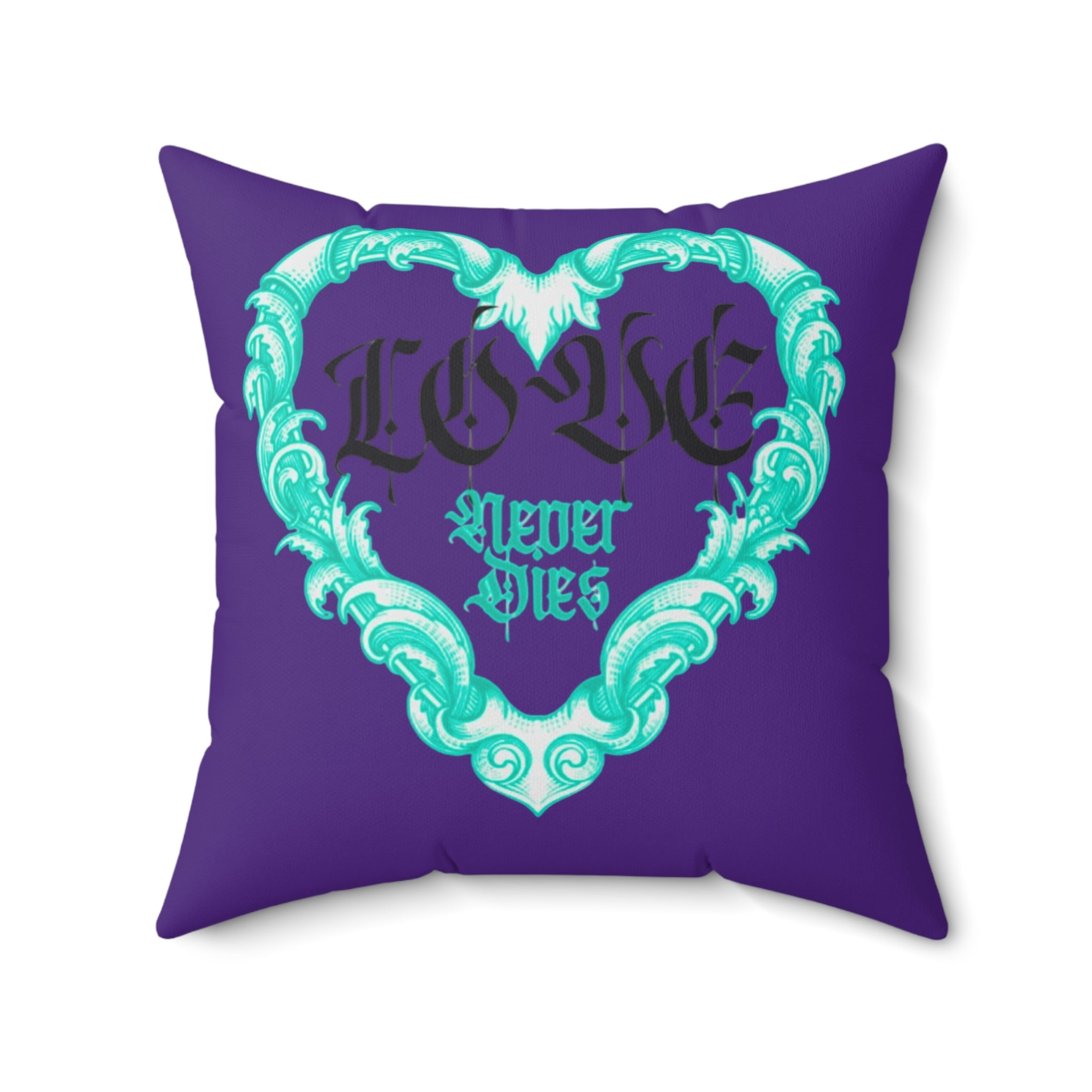 Love Never Dies Pillow | Gothic Heart Decorative Pillow