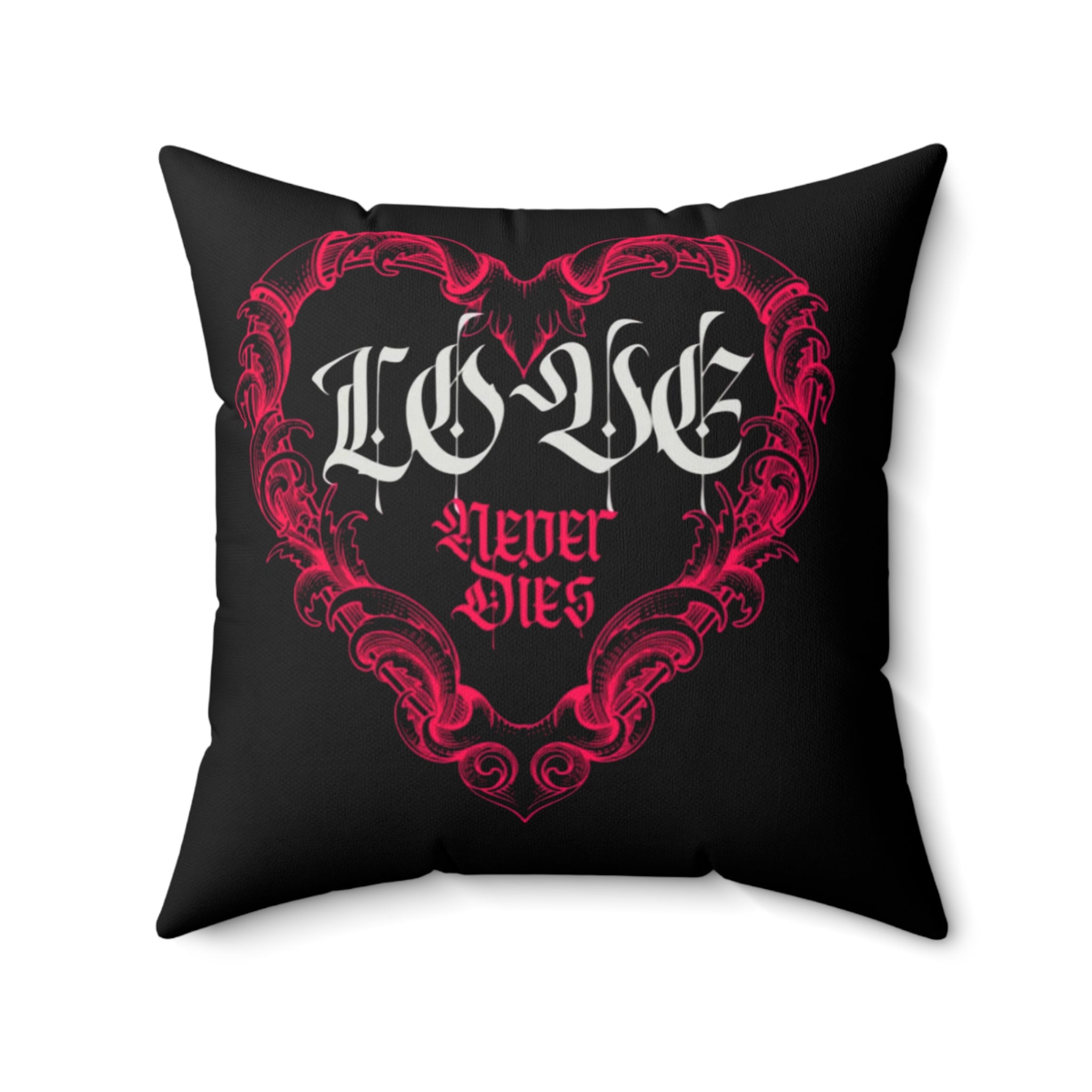 Love Never Dies throw pillow