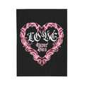 Velveteen Blanket — 'Love Never Dies' Gothic Heart Plush Throw