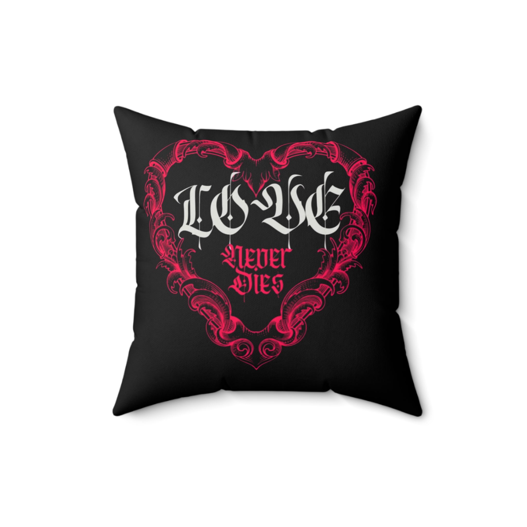 Love Never Dies throw pillow