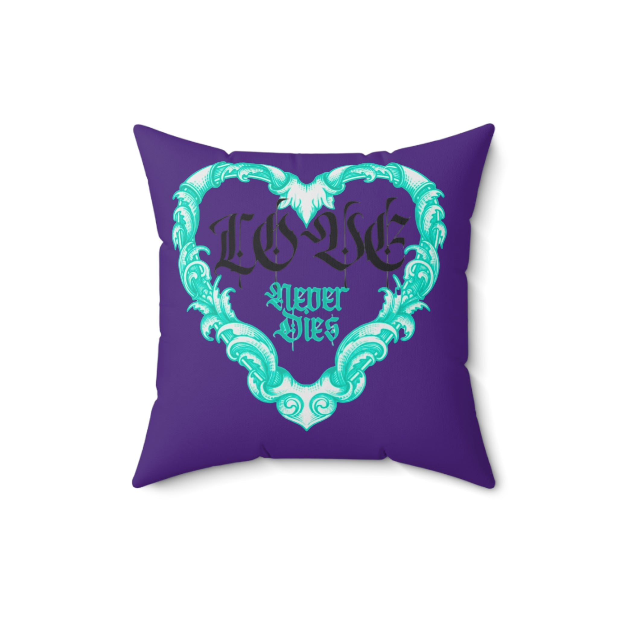 Love Never Dies Pillow | Gothic Heart Decorative Pillow
