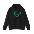 Queen script heart gold foil Hoodie | Crown heart design