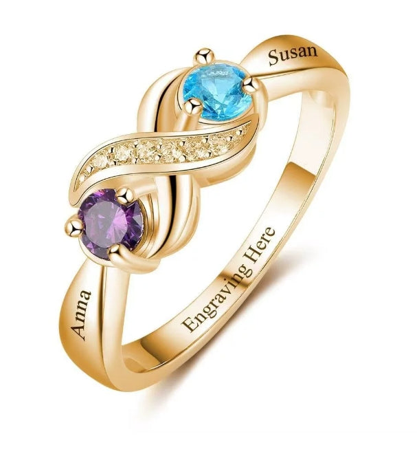Personalized Birthstone Ring