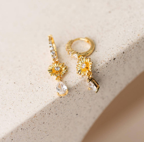 Custom Birth Flower & Birthstone Earrings