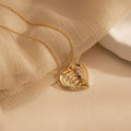 Personalized Heart Necklace with Birthstones