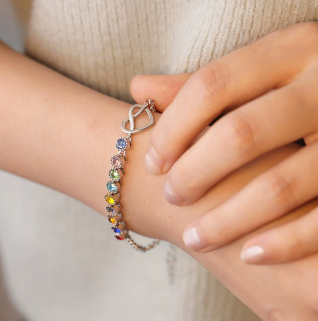 Custom Family Birthstone Bracelet