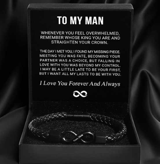 Personalized Leather Infinity Bracelet