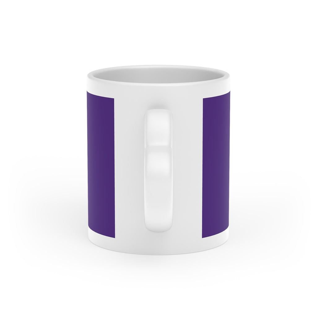 Love Heart Floral Mug — Purple Romance Coffee Cup ("Love")