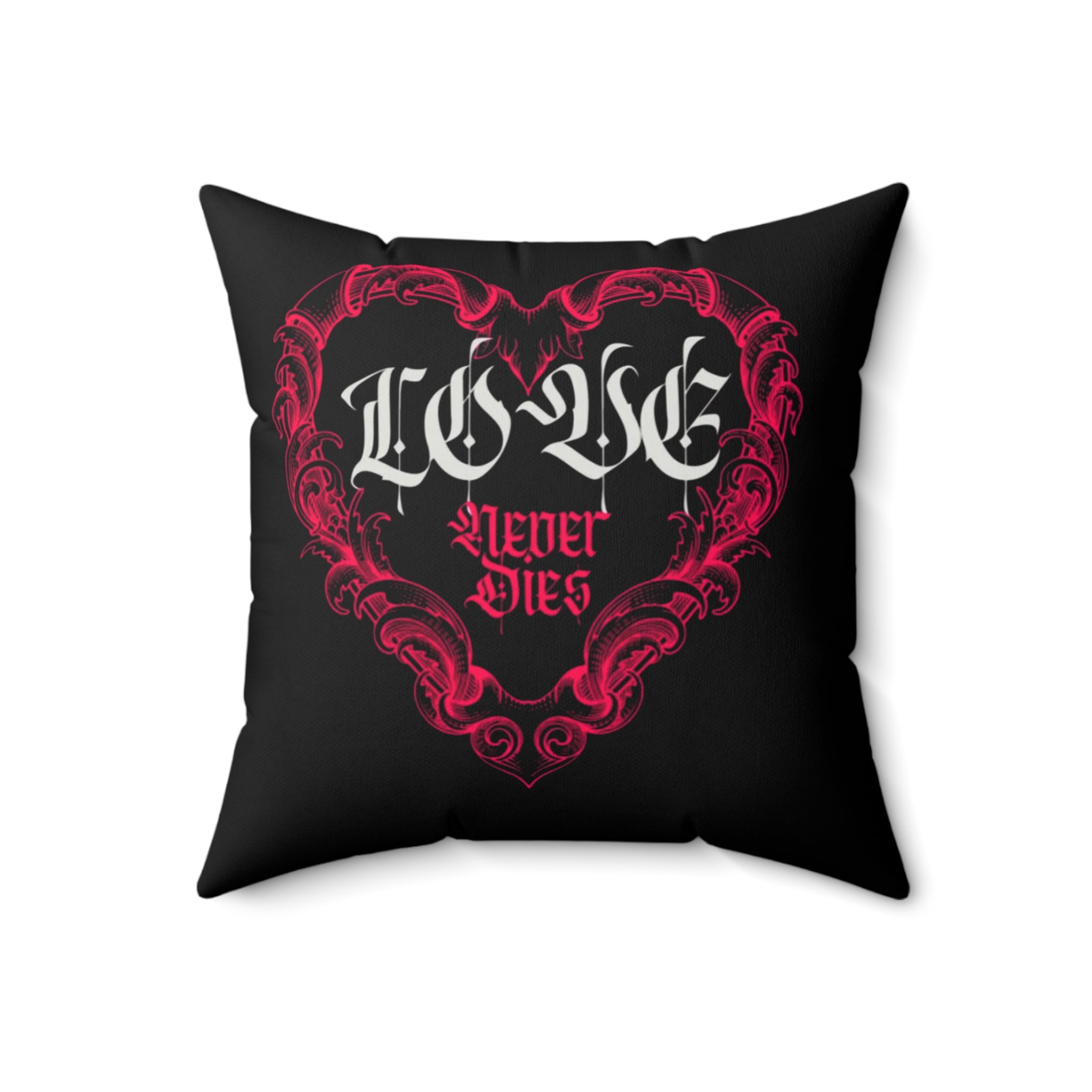 Love Never Dies throw pillow