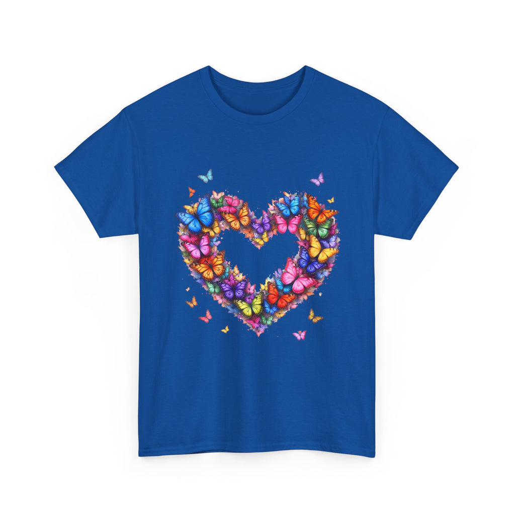 Butterfly Heart T-Shirt — Colorful Butterfly Heart Graphic Tee for Women & Men
