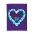 Velveteen Plush Blanket — Gothic Heart 'Love Never Dies' Velour Throw
