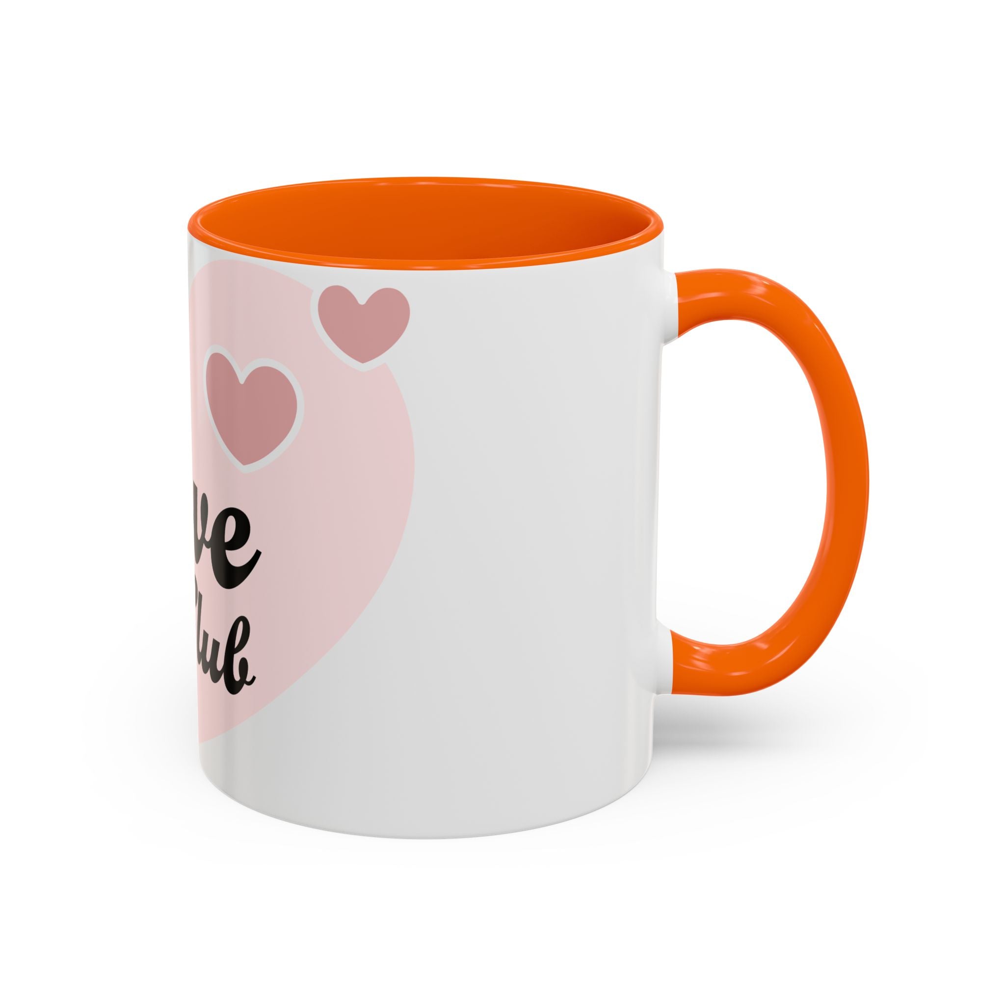 Self Love Club Coffee Mug — Pink Heart Accent Ceramic Mug (11/15oz)