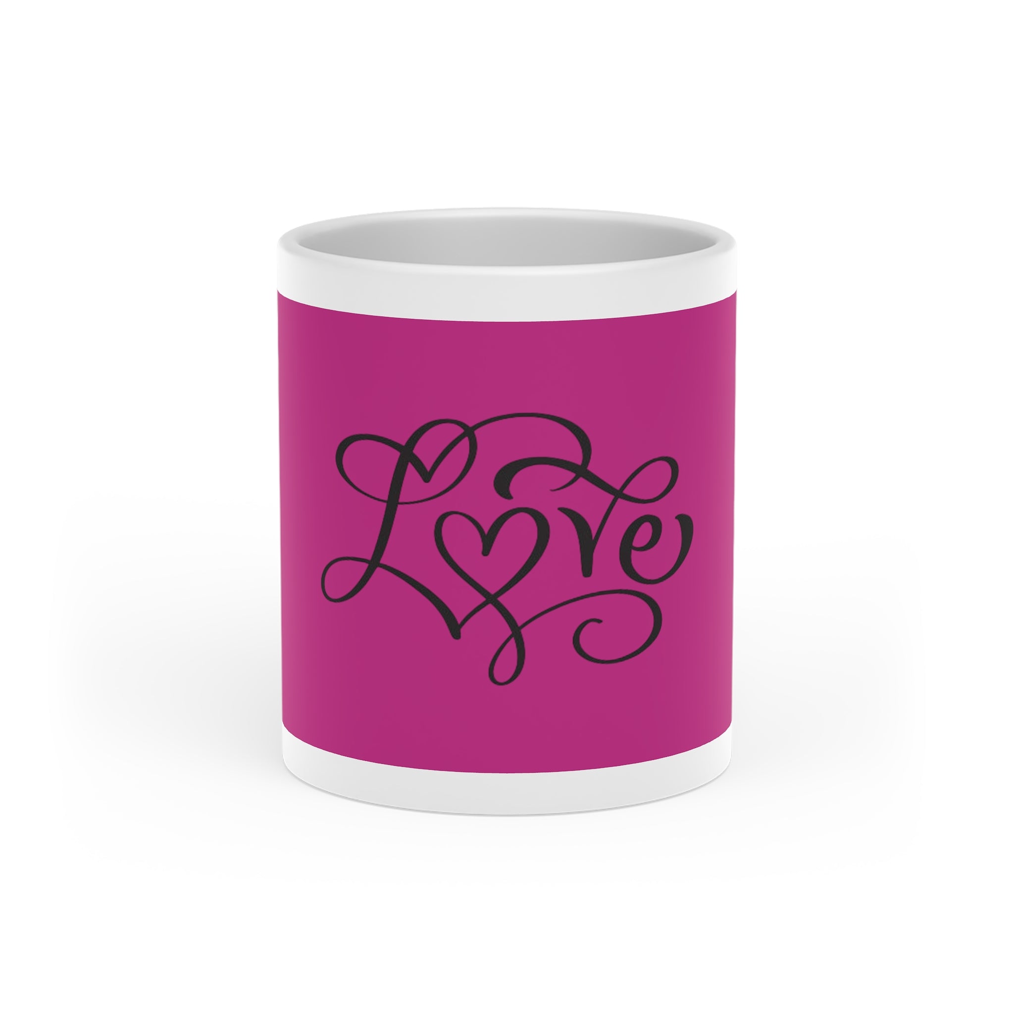 Love Heart Mug — Pink Romantic Coffee Cup for Valentine’s Day & Gifts
