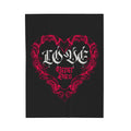 Velveteen Plush Blanket — Gothic "Love Never Dies" Heart Throw
