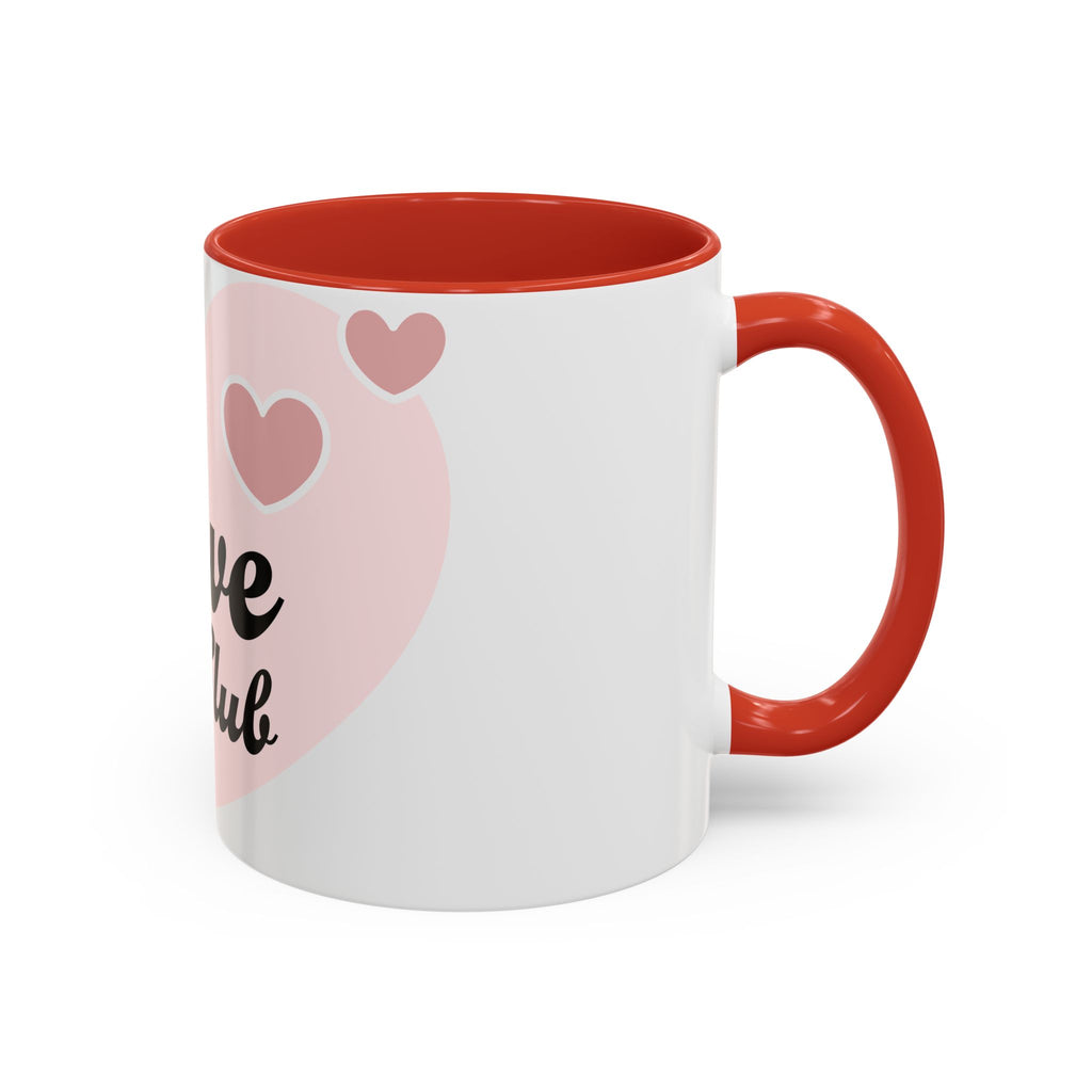 Self Love Club Coffee Mug — Pink Heart Accent Ceramic Mug (11/15oz)