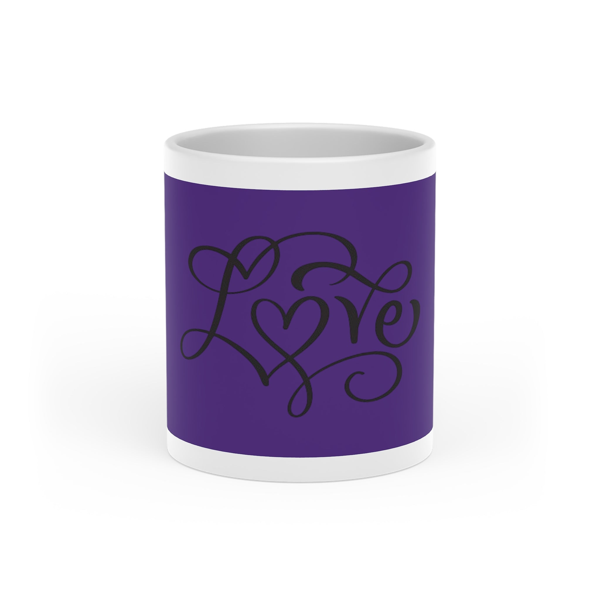 Purple Love Heart Mug