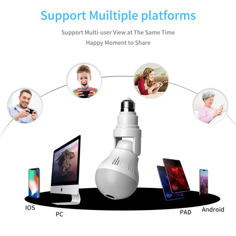360° Light Bulb WiFi Camera