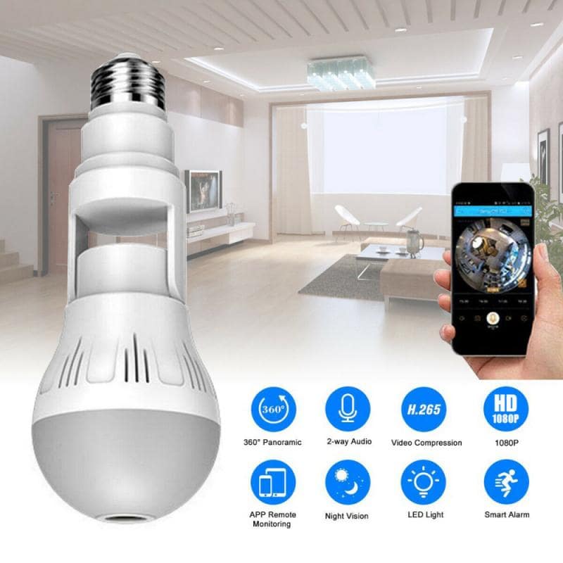 360° Light Bulb WiFi Camera