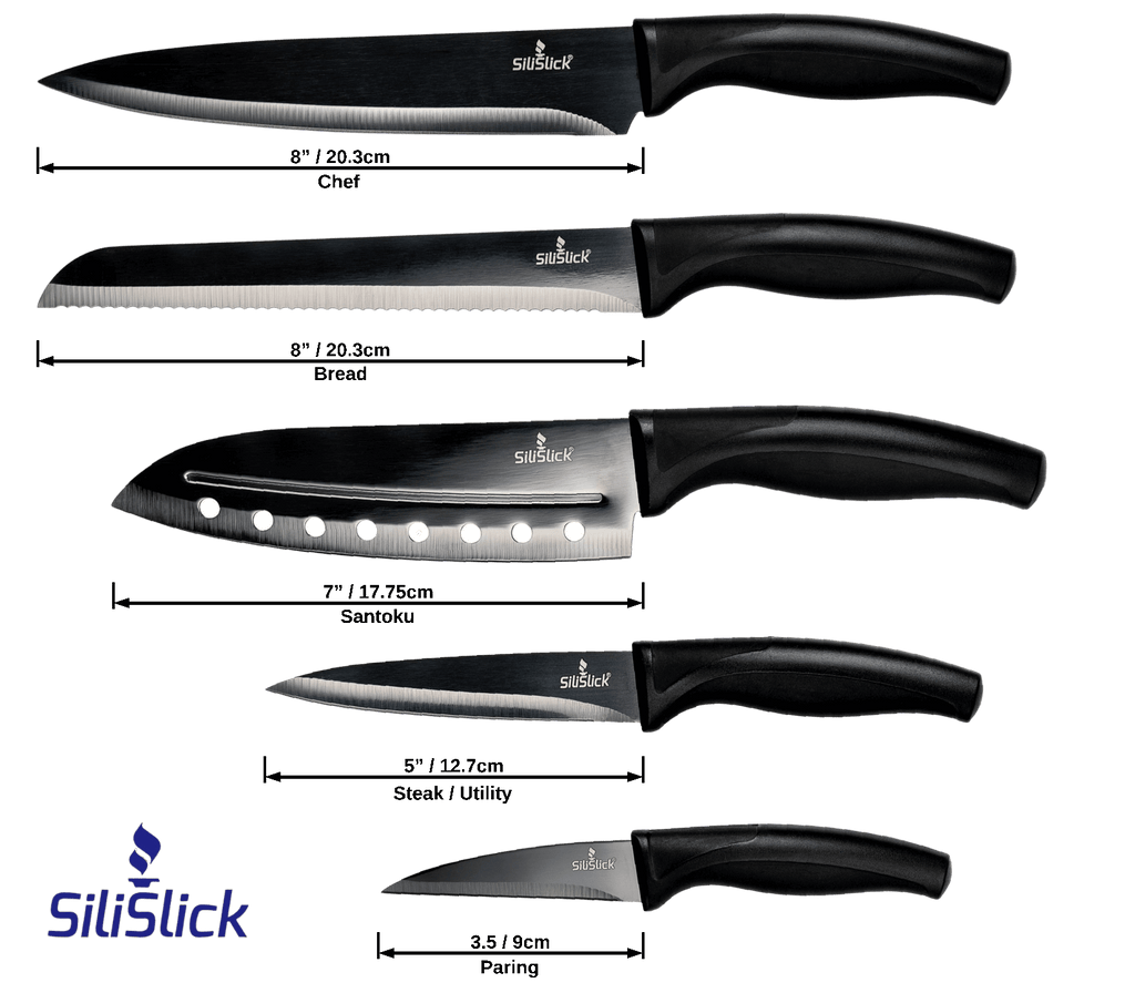 Kitchen Knife Set with Magnetic Rack & Sharpener