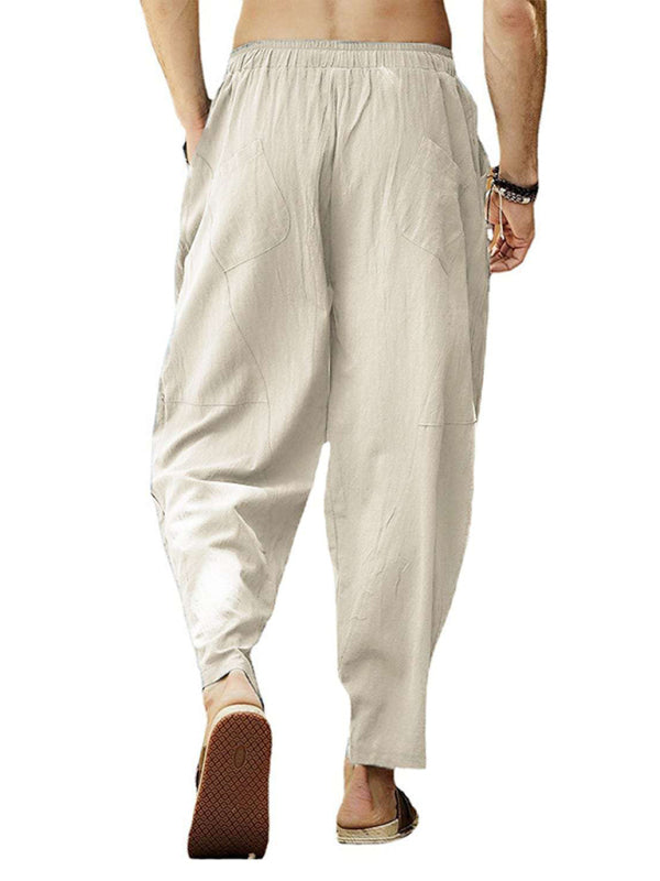 Men's Cotton Linen Drawstring Pants