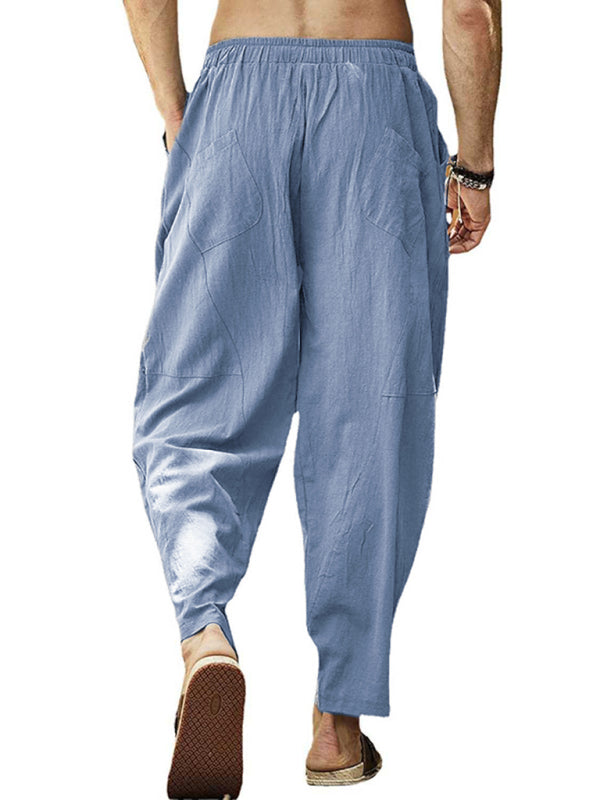 Men's Cotton Linen Drawstring Pants