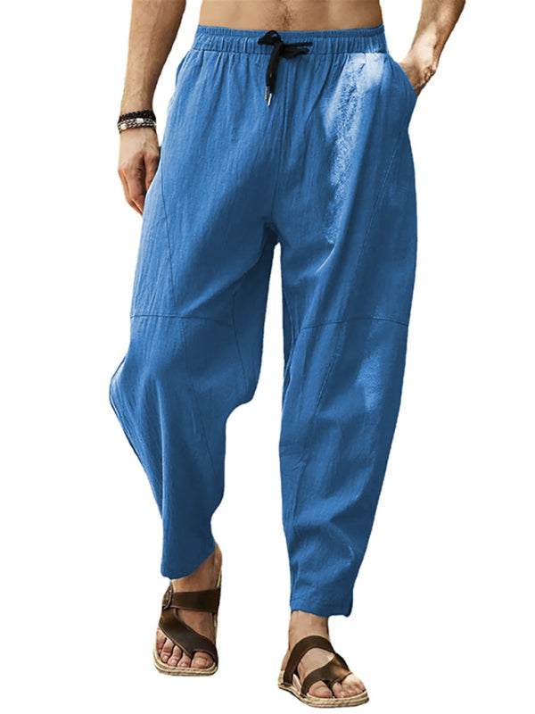Men's Cotton Linen Drawstring Pants