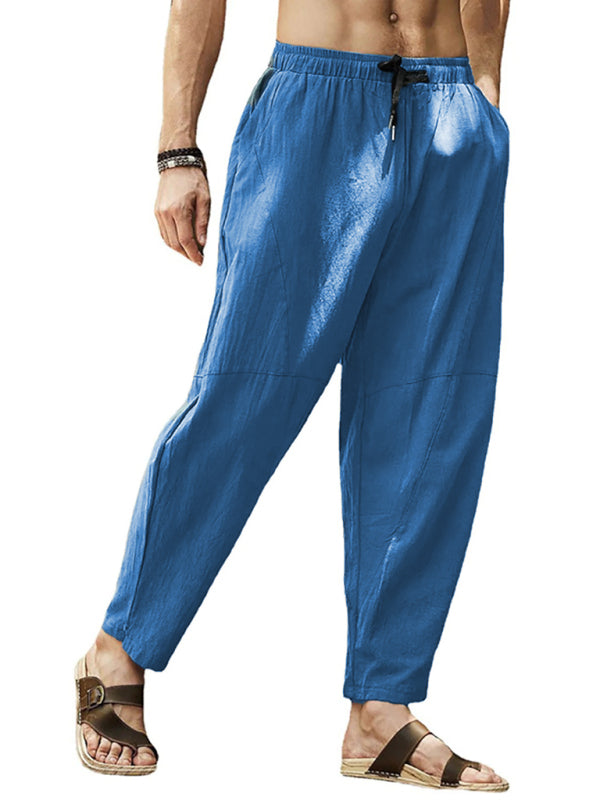 Men's Cotton Linen Drawstring Pants