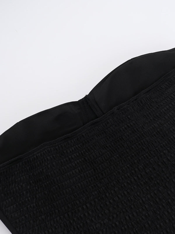 Slim Fit Tube Top A-Line Dress