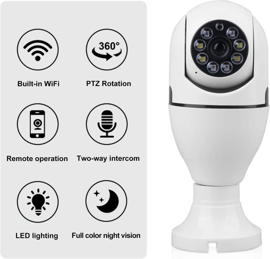 1080P Light Bulb Security Camera