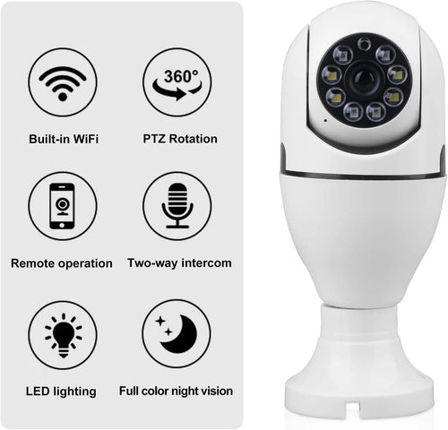 1080P Light Bulb Security Camera