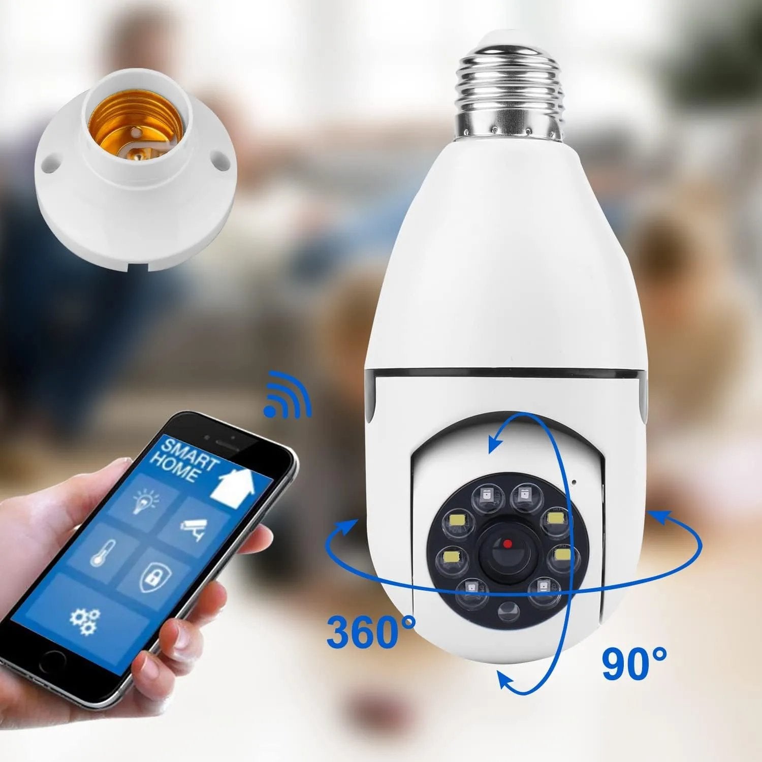 1080P Light Bulb Security Camera